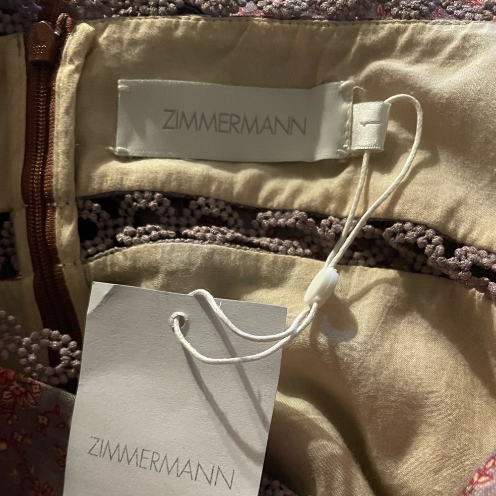 NWT ZIMMERMANN CIRCLE TRIM PRINT DRESS - Picture 6 of 13